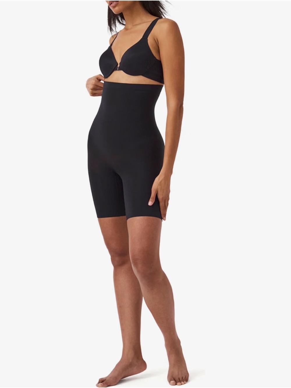 SPANX Black High-Waist Shaping Shorts